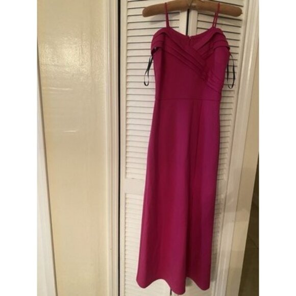 Enfocus Womens Pink Long Dress Size 4 Straps Off shoulder Party Gown - Picture 1 of 7
